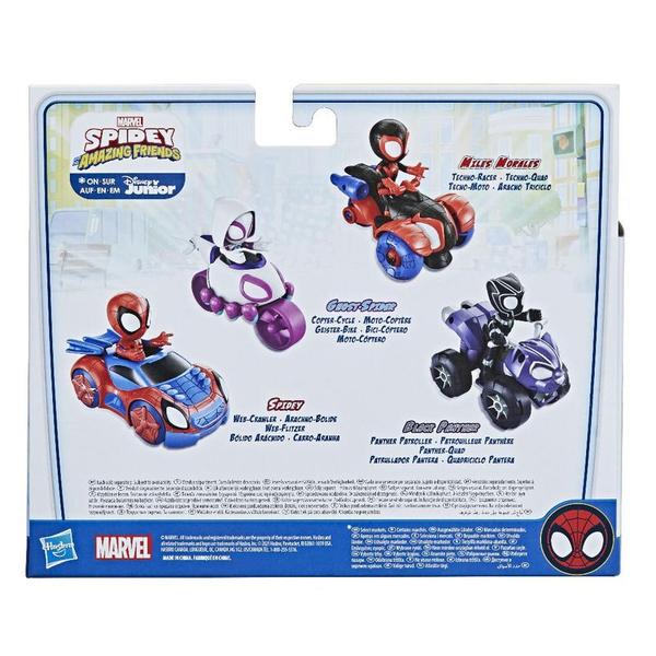 Imagem de Veículo de Roda Livre com Mini Figura - Spidey and His Amazing Friends  - Pantera Negra e Quadriciclo Pantera - Hasbro