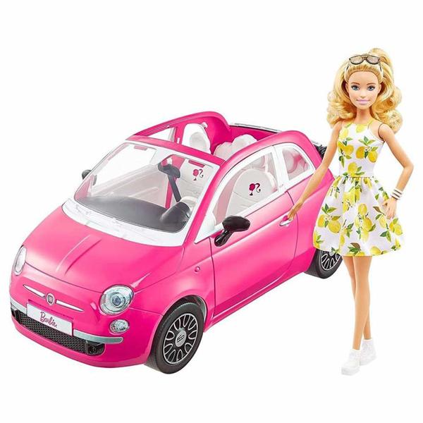 Imagem de Veículo e Boneca - Barbie - Fiat 500 - Carro Conversível da Barbie - Mattel