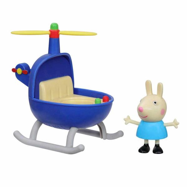 Imagem de Veículo e Figura - Peppa Pig - Helicóptero da Rebecca - Hasbro