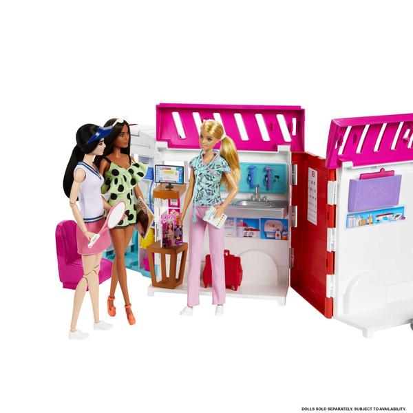 Imagem de Veículo e Playset Barbie - Ambulância e Cliníca Móvel - Profissões - Mattel