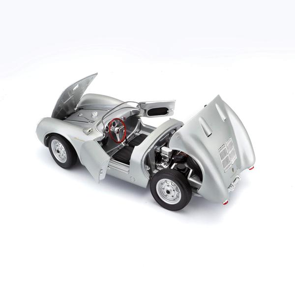 Imagem de Veículo fundido sob pressão Maisto Porsche 550A Spyder escala 1:18 - prata