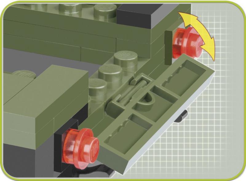 Imagem de Veículo Militar All-Terrain Blindado OTAN - Humvee - Blocos de Montar 255 Peças - Small Army - Cobi