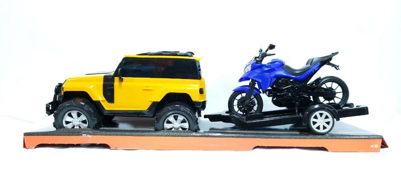 Imagem de Veiculo Roda Livre - Render Force - Com Moto - Amarelo e Azul ROMA JENSEN