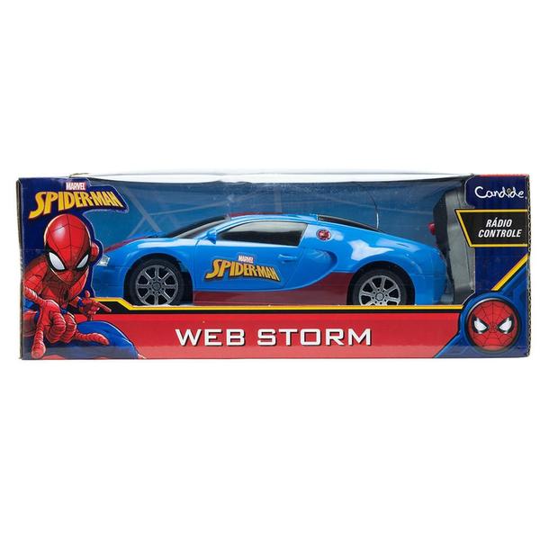 Veiculo web storm 3 func - spider man - pilhas - Candide Imagem de Veiculo web storm 3 func - spider man - pilhas