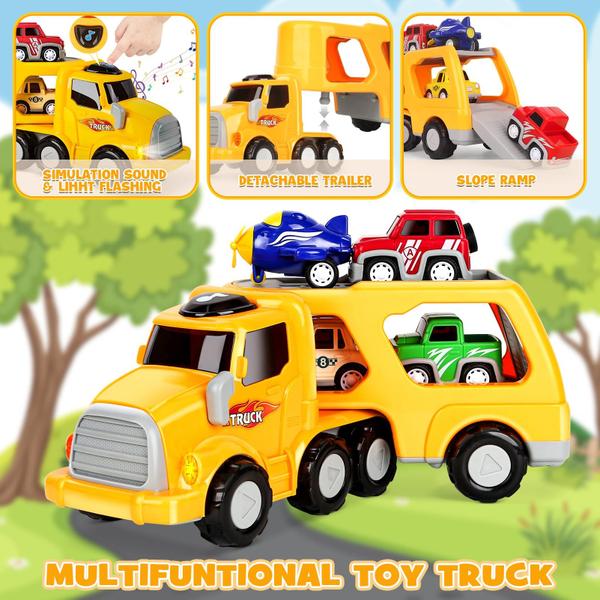 Imagem de Veículos de transporte Toy Dreamon 5 em 1 com luz e som 2-4y