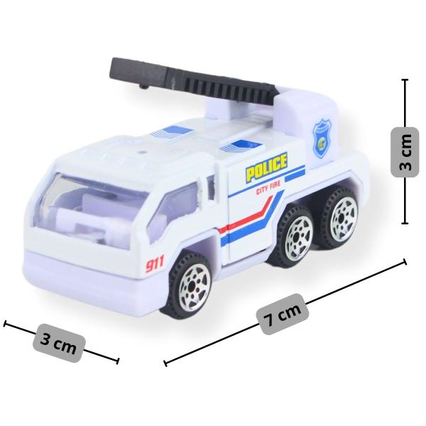 Imagem de Veículos Miniatura Police Die Cast 4 Pçs 1:64