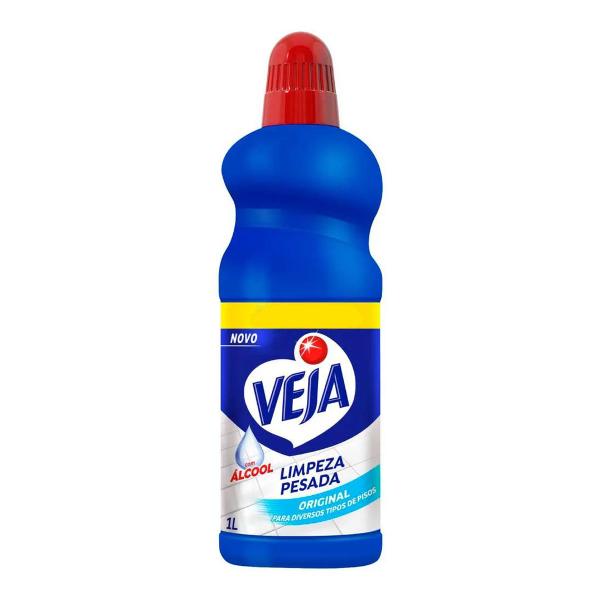 Imagem de Veja Limpeza Pesada Original Sem Danificar Os Pisos Com Álcool 1L Veja