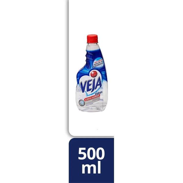 Veja Vidrex Cristal Limpa Vidros Refil 500ml Imagem de Veja Vidrex Cristal Limpa Vidros Refil 500ml