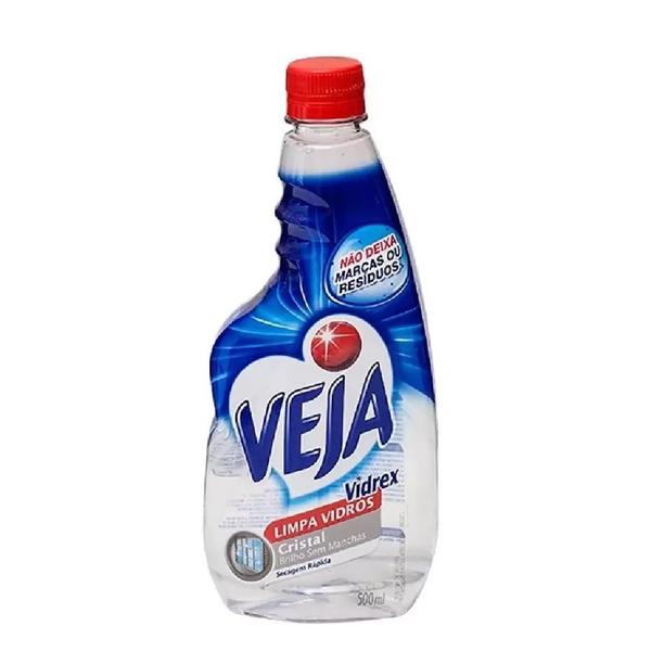 Veja Vidrex Cristal Limpa Vidros Refil 500ml Imagem de Veja Vidrex Cristal Limpa Vidros Refil 500ml