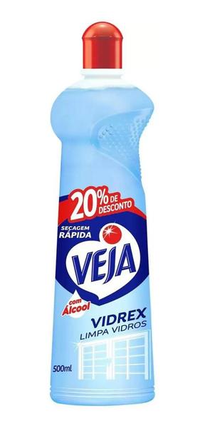 Veja Vidrex - Limpa Vidros Squeeze - 500ml Kit 3 Imagem de Veja Vidrex - Limpa Vidros Squeeze - 500ml Kit 3