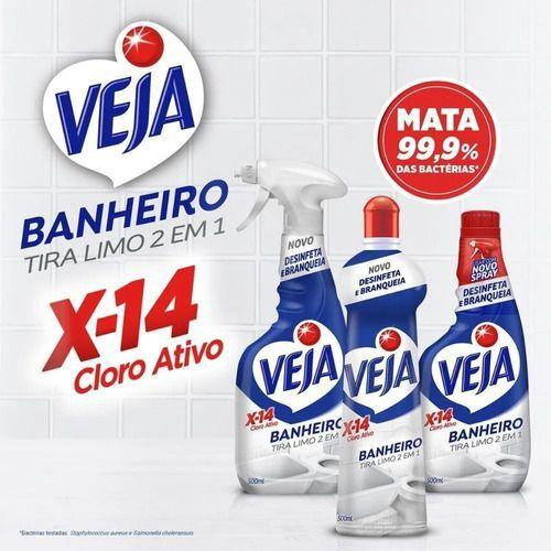 Imagem de Veja X-14 Cloro Ativo para  Banheiro Tira Limo 2 em 1 500ml