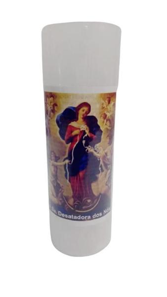 Vela 7 Dias 260G Nossa Senhora Desatadora De Nós Kit Com 5 - Santa Chama Imagem de Vela 7 Dias 260G Nossa Senhora Desatadora De Nós Kit Com 5