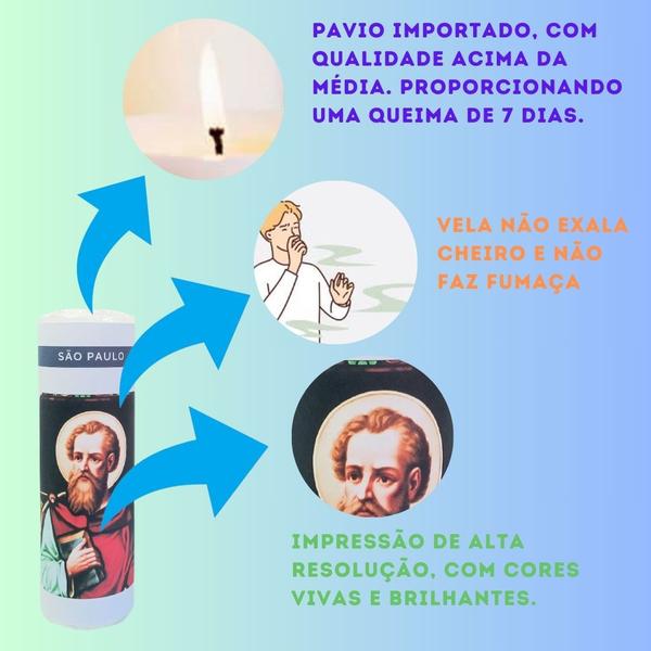 Imagem de Vela 7 dias votiva Apóstolo São Paulo 1 unidade