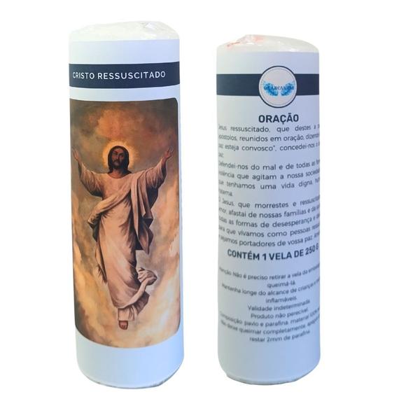 Vela 7 dias votiva Cristo Ressuscitado 1 unidade - OS ARCANJOS Imagem de Vela 7 dias votiva Cristo Ressuscitado 1 unidade