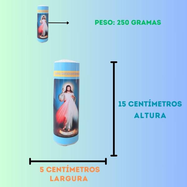 Vela 7 dias votiva Jesus Misericordioso azul 2 unidades - OS ARCANJOS Imagem de Vela 7 dias votiva Jesus Misericordioso azul 2 unidades