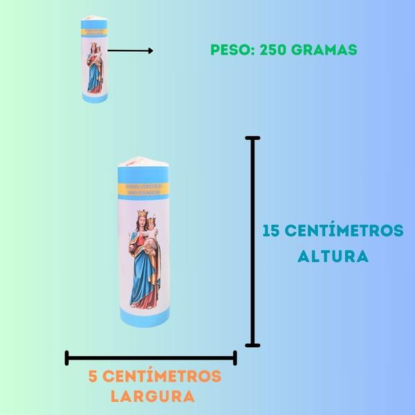 Vela 7 dias votiva N Sra dos Prazeres azul 2 unidades - OS ARCANJOS Imagem de Vela 7 dias votiva N Sra dos Prazeres azul 2 unidades