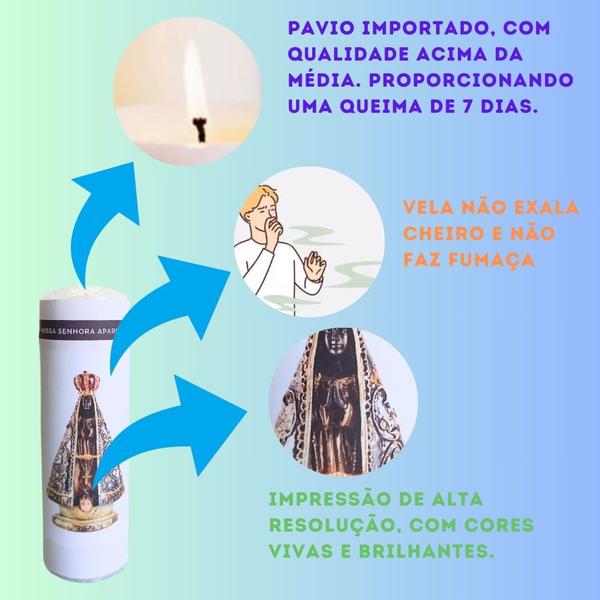 Imagem de Vela 7 dias votiva Nossa Senhora Aparecida 2 unidades