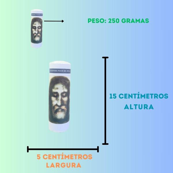 Imagem de Vela 7 dias votiva Sagrada Face de Jesus 2 unidades