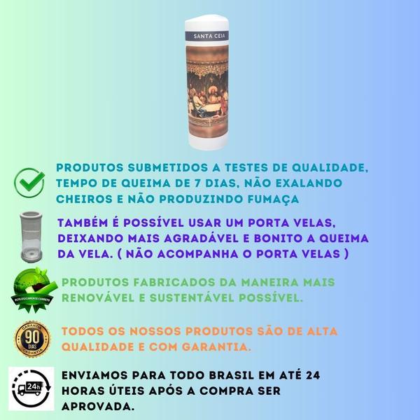 Vela 7 dias votiva Santa Ceia 2 unidades - OS ARCANJOS Imagem de Vela 7 dias votiva Santa Ceia 2 unidades