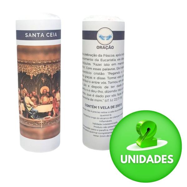 Vela 7 dias votiva Santa Ceia 2 unidades - OS ARCANJOS Imagem de Vela 7 dias votiva Santa Ceia 2 unidades