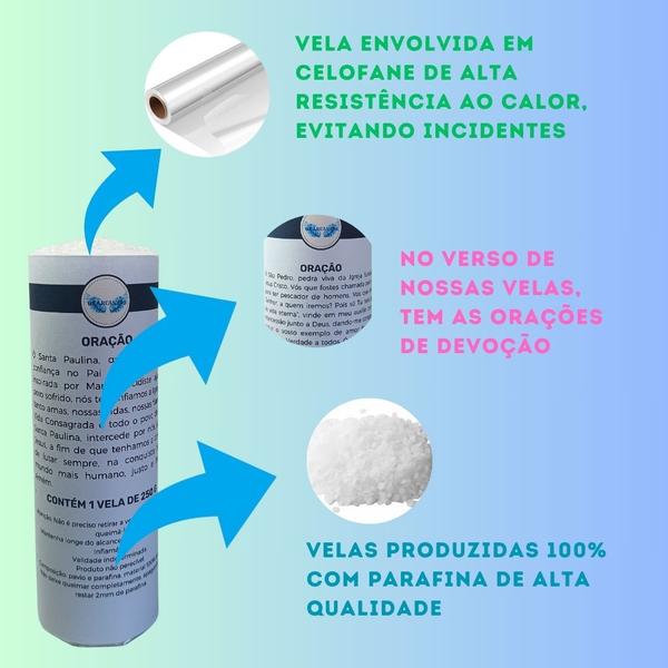 Vela 7 dias votiva Santa Paulina 2 unidades - OS ARCANJOS Imagem de Vela 7 dias votiva Santa Paulina 2 unidades