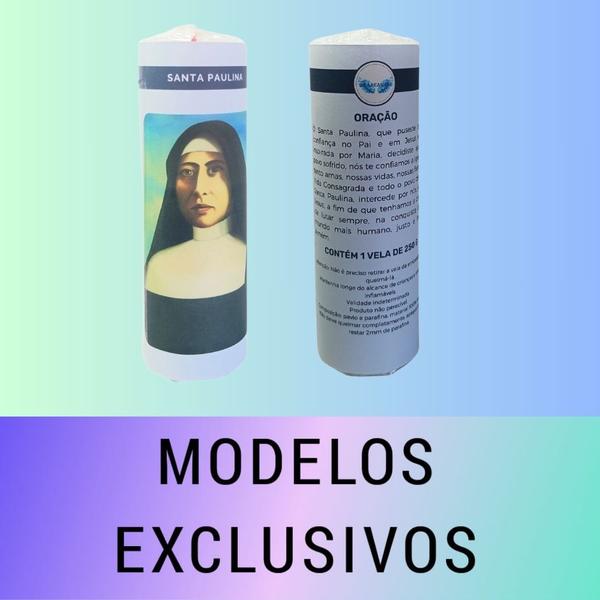Vela 7 dias votiva Santa Paulina 2 unidades - OS ARCANJOS Imagem de Vela 7 dias votiva Santa Paulina 2 unidades