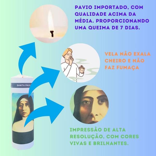 Vela 7 dias votiva Santa Paulina 2 unidades - OS ARCANJOS Imagem de Vela 7 dias votiva Santa Paulina 2 unidades