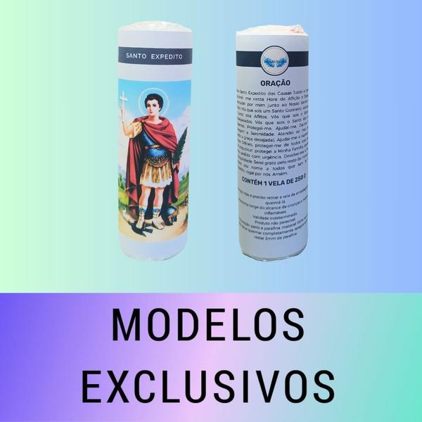 Vela 7 dias votiva Santo Expedito 1 unidade - OS ARCANJOS Imagem de Vela 7 dias votiva Santo Expedito 1 unidade