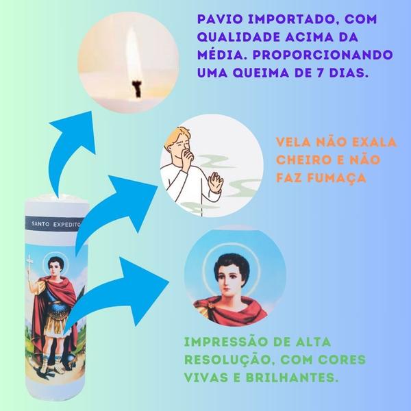 Vela 7 dias votiva Santo Expedito 1 unidade - OS ARCANJOS Imagem de Vela 7 dias votiva Santo Expedito 1 unidade