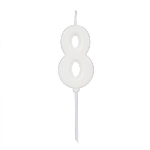 Vela Aniversário Pick Branca Linha Luxo - Original Silver - Silver Festa Imagem de Vela Aniversário Pick Branca Linha Luxo - Original Silver