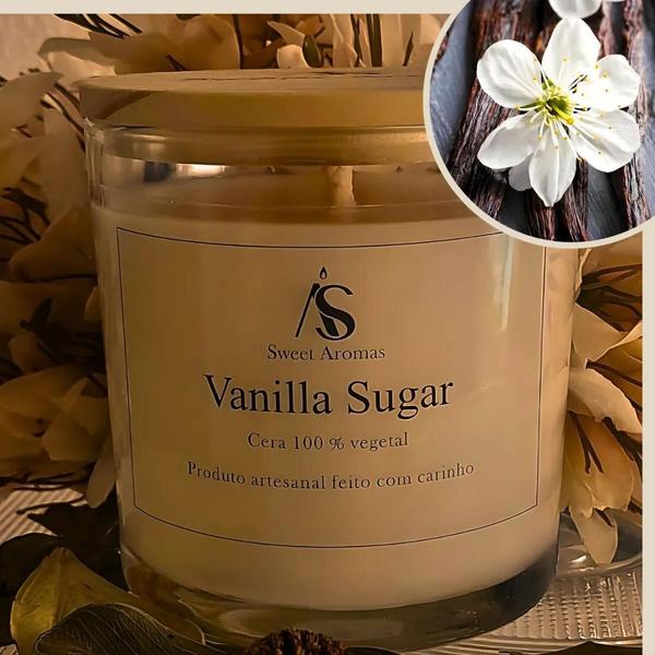 Imagem de Vela Aromática 100% Vegetal Vanilla Sugar Produto Artesanal