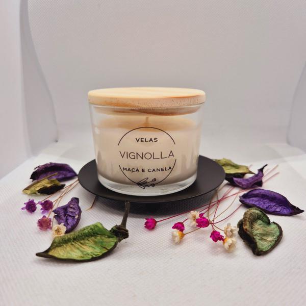 Imagem de Vela Aromática 90gr Pote de Vidro Tampa Madeira Aromas