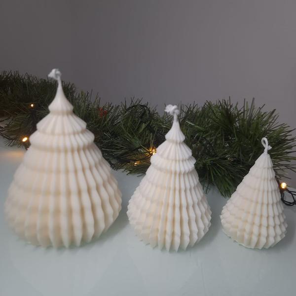 Imagem de Vela Aromática Árvore de Natal 3D Minimalista Média 120g