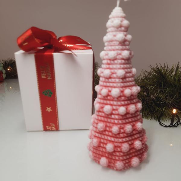Imagem de Vela Aromática Árvore de Natal Vermelha e Branca 180g