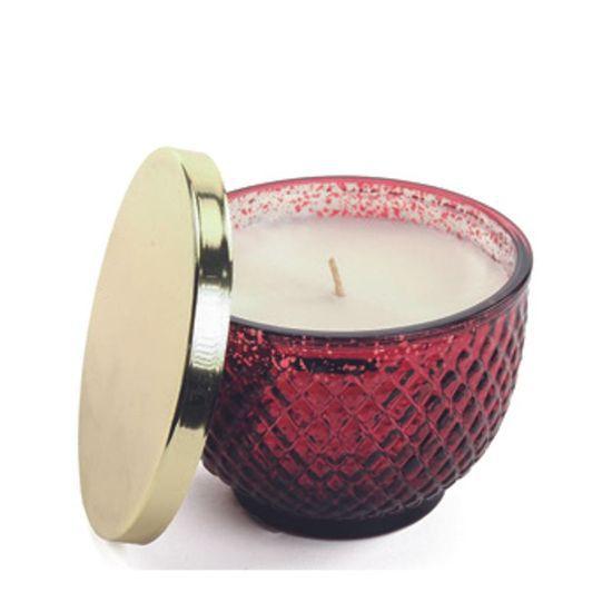 Imagem de Vela Aromática com Porta Velas Vermelho 11X11cm - 1 Un