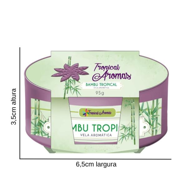 Imagem de Vela Aromática Decorativa Perfumada Bambú 95g Tropical Aroma