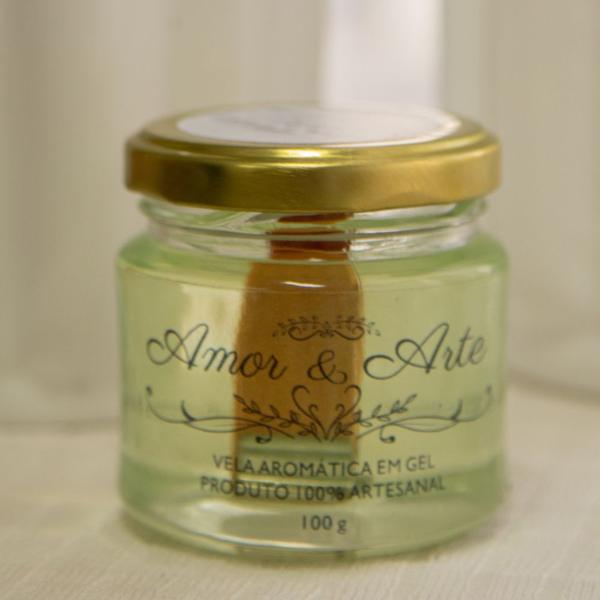 Vela Aromática Em Gel Artesanal Vidro 100G - Amor e Arte Velas Aromáticas Imagem de Vela Aromática Em Gel Artesanal Vidro 100G