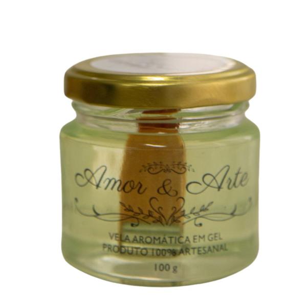 Vela Aromática Em Gel Artesanal Vidro 100G - Amor e Arte Velas Aromáticas Imagem de Vela Aromática Em Gel Artesanal Vidro 100G