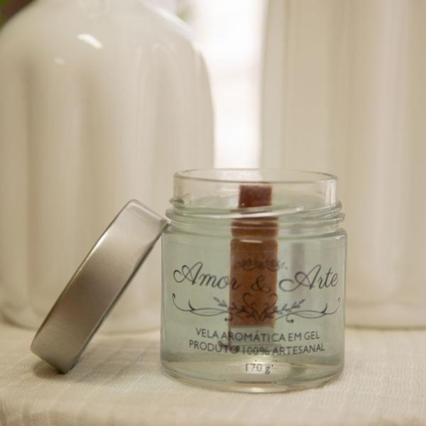 Vela Aromática Em Gel Artesanal Vidro Pianezza 170G - Amor e Arte Velas Aromáticas Imagem de Vela Aromática Em Gel Artesanal Vidro Pianezza 170G