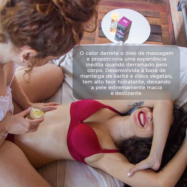 Imagem de Vela Aromática Hidratante Óleo Massagem Corporal Chocolate