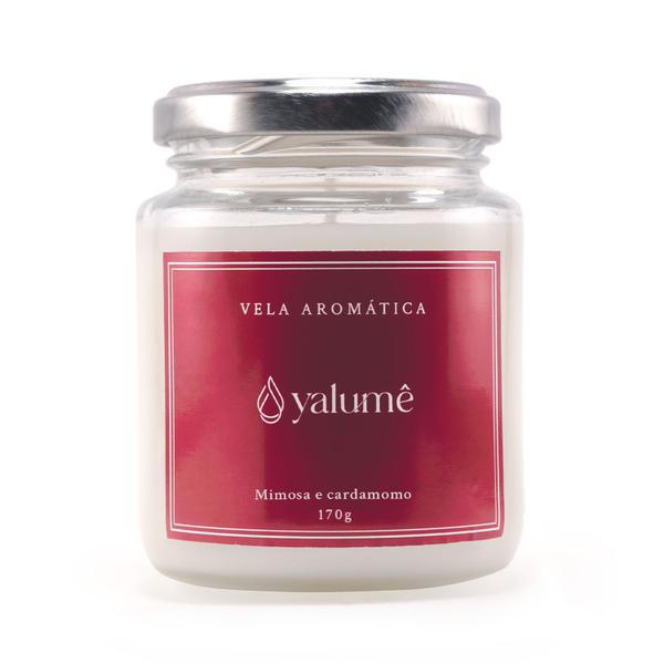 Imagem de Vela aromática Mimosa e cardamomo 35 horas (170g) - Yalumê - Vela perfumada sem parafina