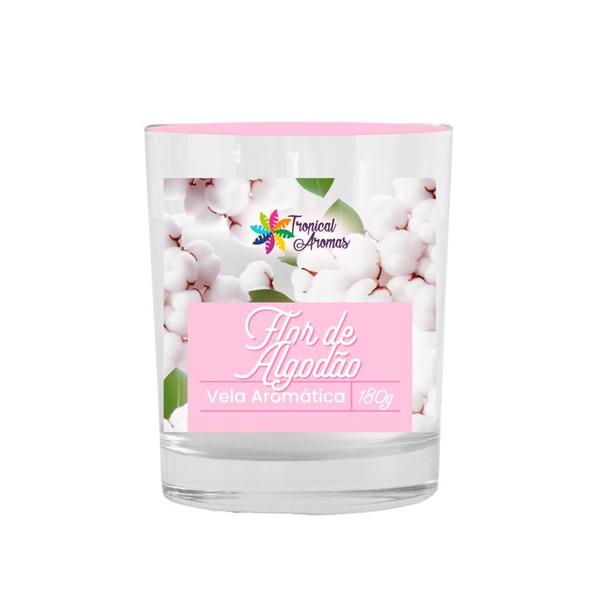 Imagem de Vela Aromática Perfumada 180gr Flor de Algodão