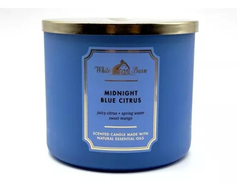 Imagem de Vela Aromática Perfumada 3 Pavios Bath & Body Works Midnight Blue Citrus - 411 gr