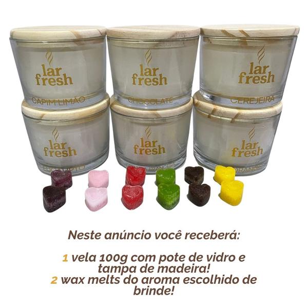 Imagem de Vela Aromática Perfumada 6 Fragrâncias 100g Presente Vidro