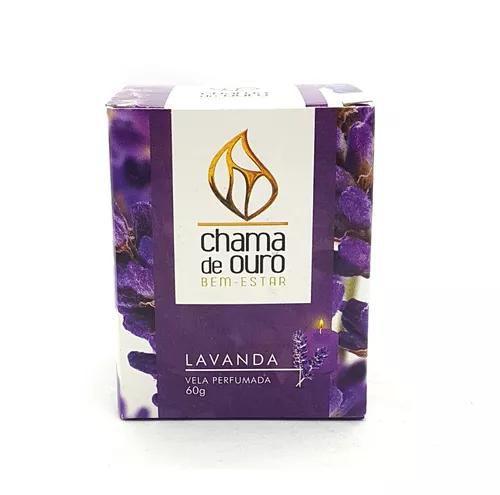 Imagem de Vela Aromática Perfumada Chama De Ouro Decorativa Lavanda 60g