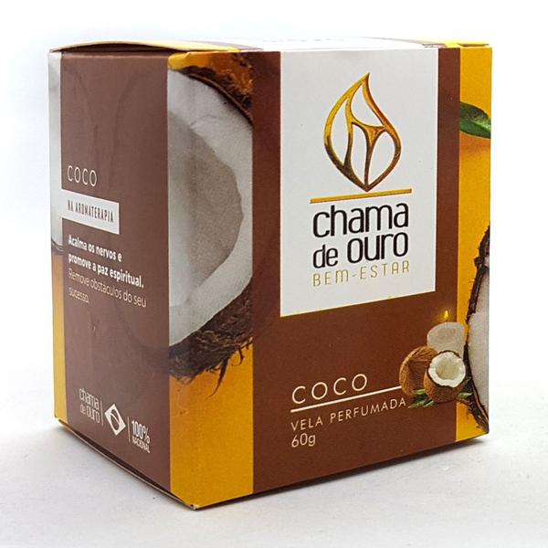 Imagem de Vela Aromática Perfumada Vela Decorativa Aroma de Coco 60g