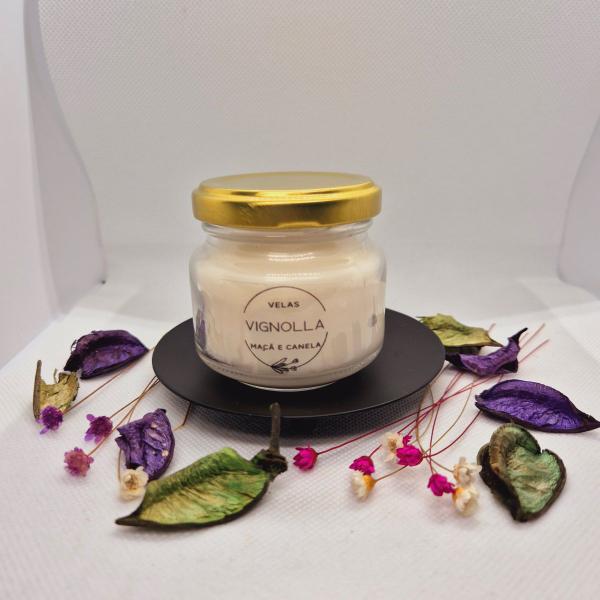 Vela Aromática Pote de Vidro 90gr Aromas Perfume Velas Cera - Vignolla Imagem de Vela Aromática Pote de Vidro 90gr Aromas Perfume Velas Cera