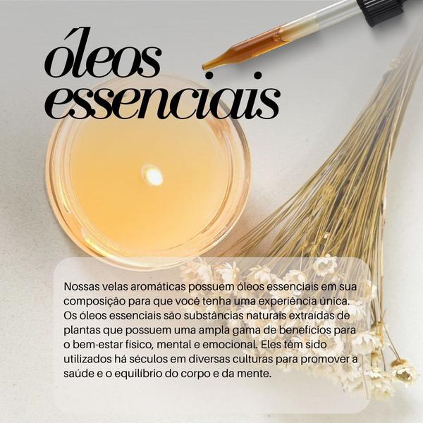 Imagem de Vela Aromatica Premium com Oleo Essencial 20g Sem Parafina com 100% Cera de Coco