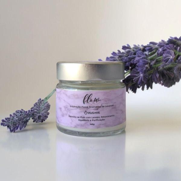 Imagem de Vela Aromática Vegana 140G Lavanda Flow Velas Lovers