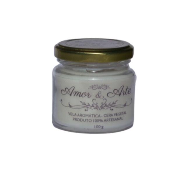 Vela Aromática Vegetal Artesanal Premium 100G Vegana - Amor e Arte Velas Aromáticas Imagem de Vela Aromática Vegetal Artesanal Premium 100G Vegana